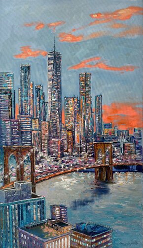 Evening in New York di Mary Voloshyna, Pittura in vendita su Singulart