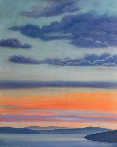 Line of clouds von Mary Voloshyna, Malerei kaufen auf Singulart