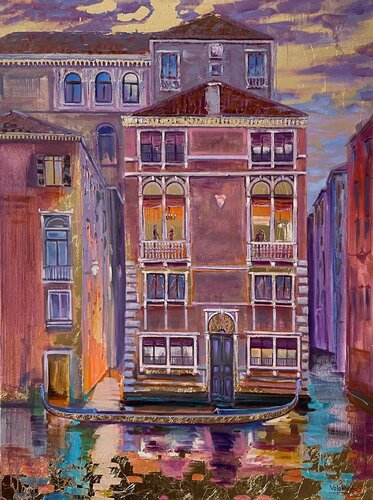 In the windows of Venice von Mary Voloshyna, Malerei kaufen auf Singulart