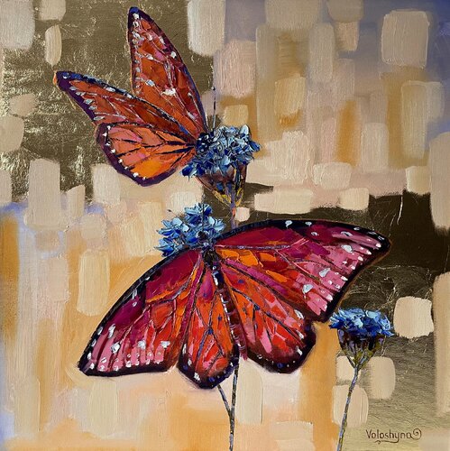 Couple of butterflies di Mary Voloshyna, Pittura in vendita su Singulart