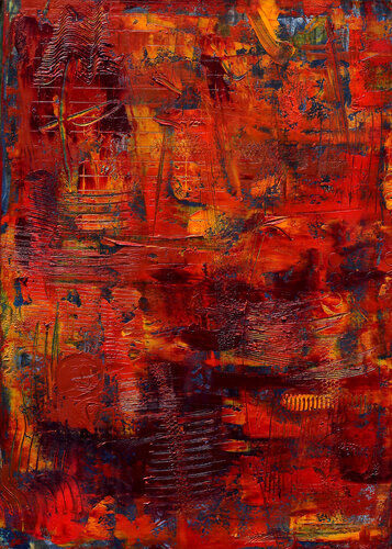 The magic of red I by Rosario Annunziata, Painting for Sale on Singulart