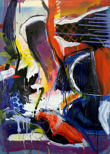 Quando non ho più blu, metto del rosso. (Pablo Picasso)  - Special offer 30% deadline 31/01/2025 von Rosario Annunziata, Malerei kaufen auf Singulart