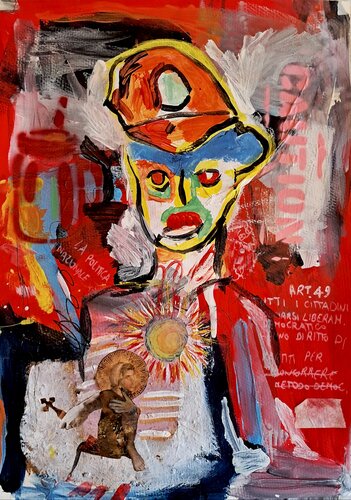 La politica nazionale di Rosario Annunziata, Pittura in vendita su Singulart