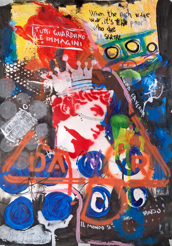 Tutti guardano le immagini di Rosario Annunziata, Pittura in vendita su Singulart