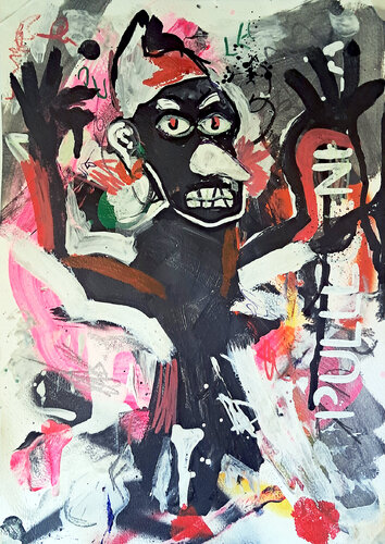 Giù la maschera di Rosario Annunziata, Pittura in vendita su Singulart