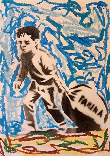 Little boy - Farina di Rosario Annunziata, Pittura in vendita su Singulart