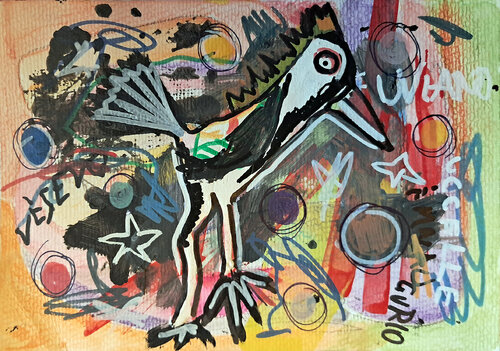 Uccello del malaugurio by Rosario Annunziata, Painting for Sale on Singulart