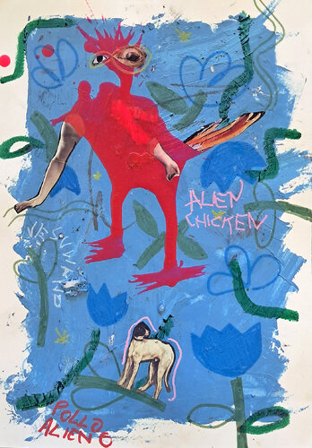 Alien chicken von Rosario Annunziata, Malerei kaufen auf Singulart