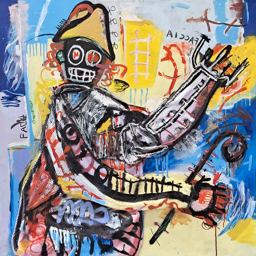 Faccia gialla, figlio del vulcano von Rosario Annunziata, Malerei kaufen auf Singulart