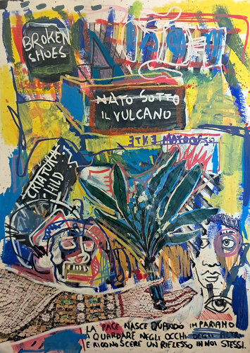 Nato sotto al Vulcano by Rosario Annunziata, 종이 for Sale on Singulart
