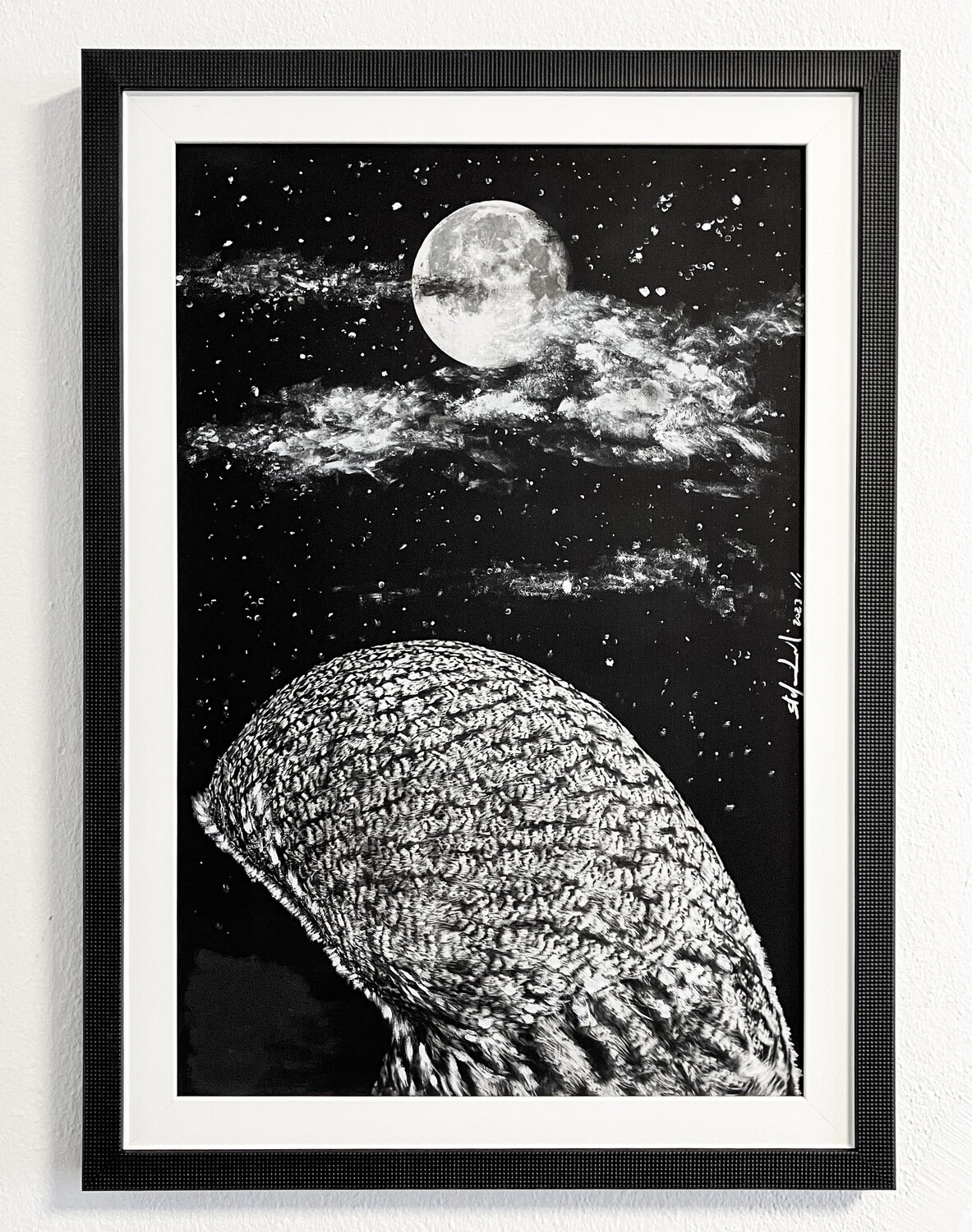 Great Gray Owl under the moon stefano Lunardi