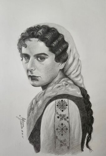 Portrait of Tcveta von Miglena Dyankova, Zeichnungen kaufen auf Singulart