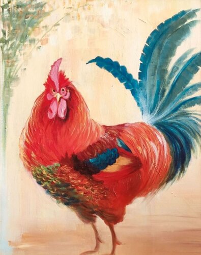 Village Rooster von Miglena Dyankova, Malerei kaufen auf Singulart