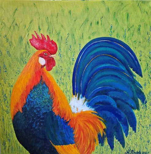 Cockerel di Miglena Dyankova, Pittura in vendita su Singulart