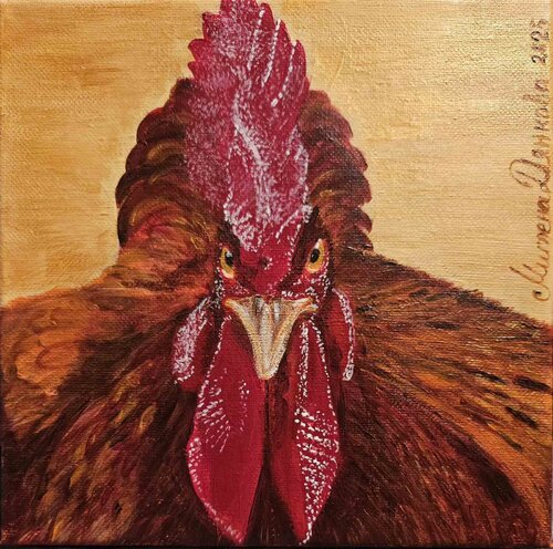 The Guardian Rooster van Miglena Dyankova, Schilderij te koop op Singulart