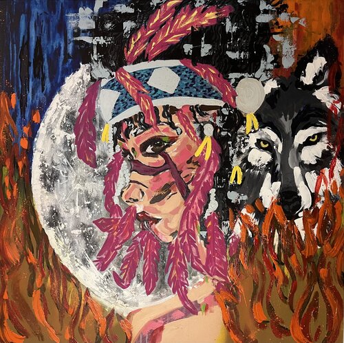 La loba de Cristhy Hernandez, Pintura a la venta en Singulart
