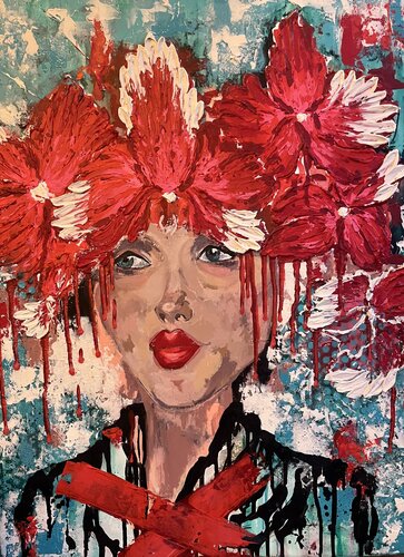 Rojo Corazón de Cristhy Hernandez, Pintura a la venta en Singulart