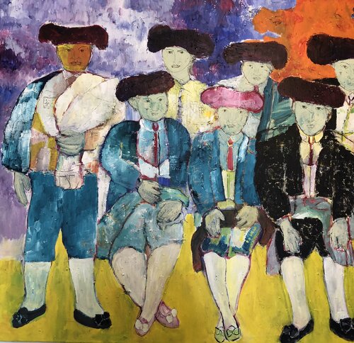 Señoritas toreras by Juan Pinilla Pinilla Gonzalez, 絵画 for Sale on Singulart