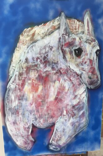 Caballo blanco von Juan Pinilla Pinilla Gonzalez, Malerei kaufen auf Singulart