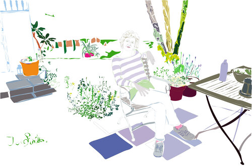 Dama en el Jardin by Juan Pinilla Pinilla Gonzalez, 絵画 for Sale on Singulart