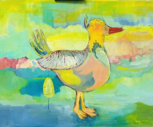 pato y huevo by Juan Pinilla Pinilla Gonzalez, 絵画 for Sale on Singulart