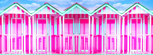 Beach Cabins  II van Jochen Cerny, Fotografie te koop op Singulart