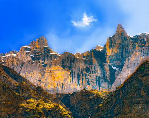 SAVOIE, CIRQUE DE SIXT FER A CHEVAL EN FIN DE JOURNÉE de jean-luc bohin, Fotografía a la venta en Singulart