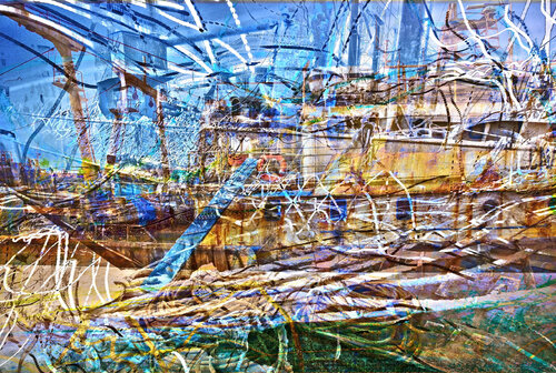 LA PASSERELLE BLEUE by jean-luc bohin, Photography for Sale on Singulart