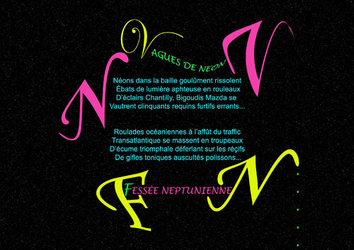 VAGUES DE NEON 2 (enluminures) von jean-luc bohin, Fotografie kaufen auf Singulart