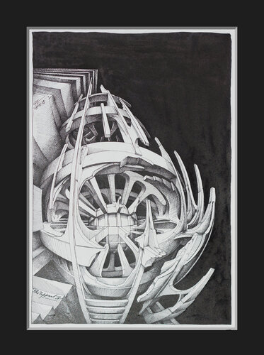 980925 Mechanoid 1 van Gerard Philippart, Tekening te koop op Singulart