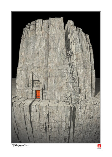 240101 Rotes Tor von Gerard Philippart, Digital kaufen auf Singulart