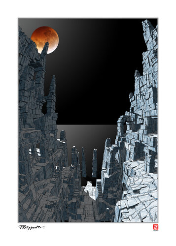 150319 red moon di Gerard Philippart, Digitale in vendita su Singulart
