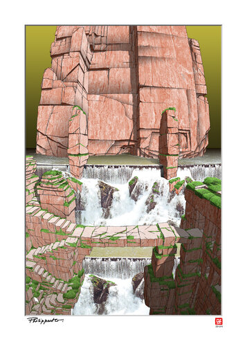 231211 Wasserfall di Gerard Philippart, Digitale in vendita su Singulart