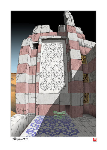 231217 Courtyard di Gerard Philippart, Digitale in vendita su Singulart