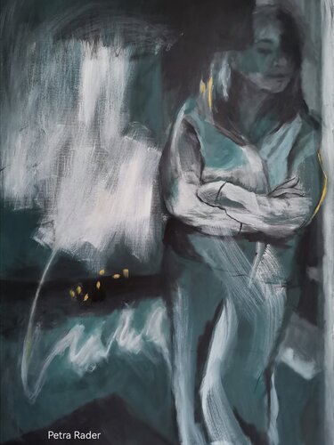 Waiting room von Petra Rader, Malerei kaufen auf Singulart