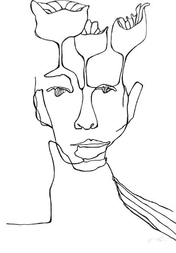 Gedankenblüten von Petra Rader, Werk auf Papier kaufen auf Singulart