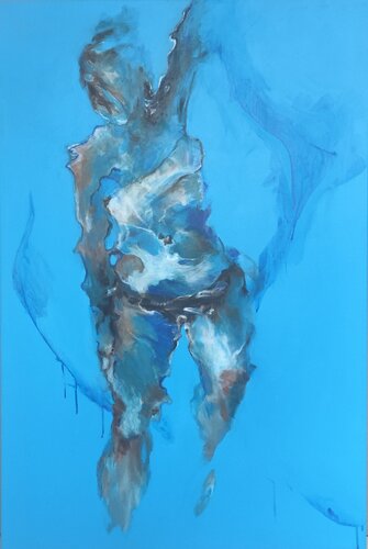 Die Rückenschwimmerin di Petra Rader, Pittura in vendita su Singulart