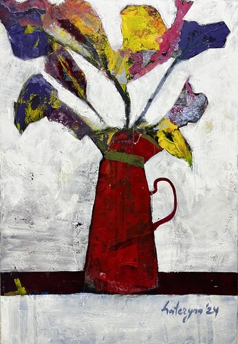 White Flowers by Kateryna Hai, Painting for Sale on Singulart