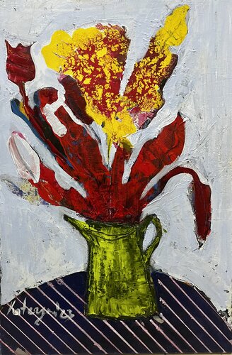 Flowers by Kateryna Hai, Painting for Sale on Singulart