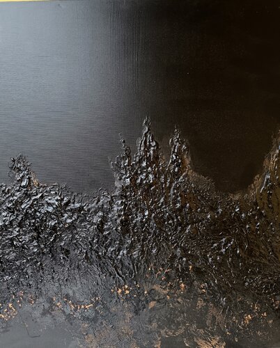 Cipressi nella notte by luana baldi, 회화 for Sale on Singulart