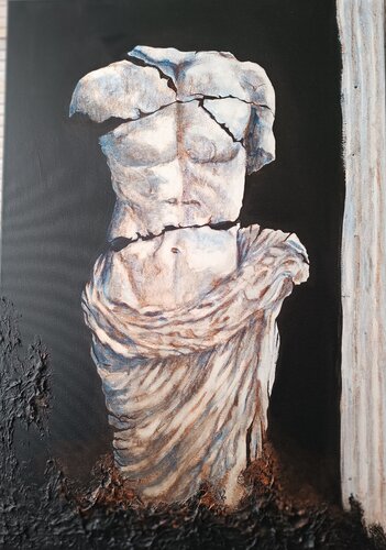 Drappeggio maschile par luana baldi, Peinture en vente sur Singulart