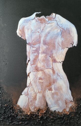 Omaggio a Mitoraj Busto d'uomo van luana baldi, Schilderij te koop op Singulart