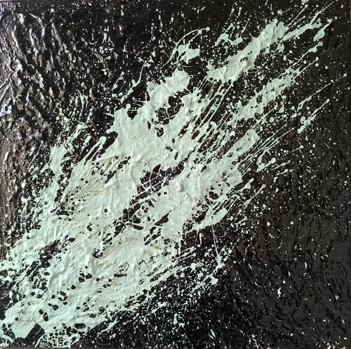 Verde acquamarina e nero van luana baldi, Schilderij te koop op Singulart