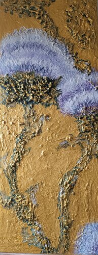 Fiore di carciofo e oro 1 par luana baldi, Peinture en vente sur Singulart