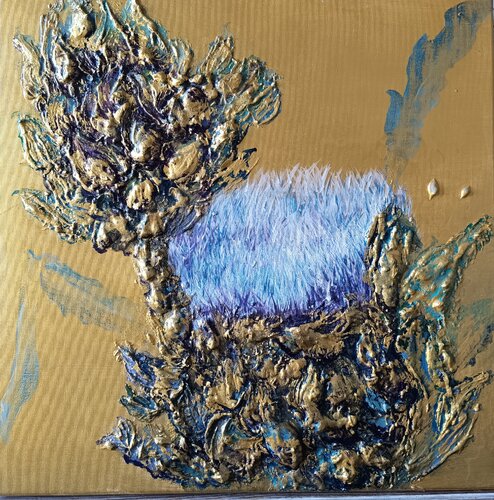 Fiori di carciofo e oro 5 van luana baldi, Schilderij te koop op Singulart