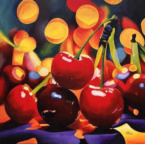 CherryGlow by Timon Stork, Painting for Sale on Singulart
