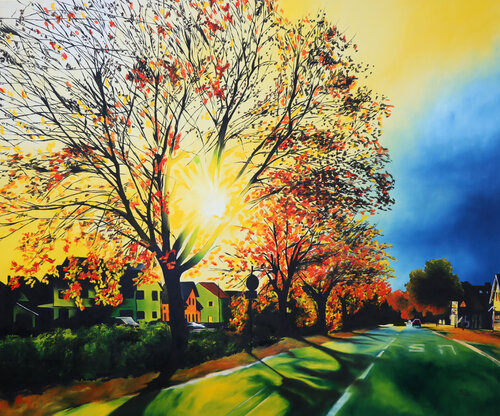 On a late afternoon di Timon Stork, Pittura in vendita su Singulart