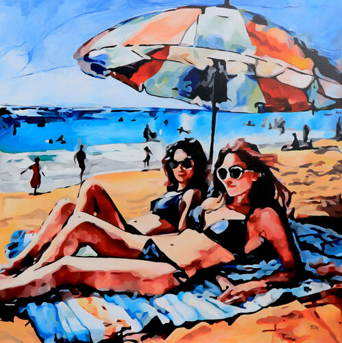 Sun-Kissed Vibes von Timon Stork, Malerei kaufen auf Singulart