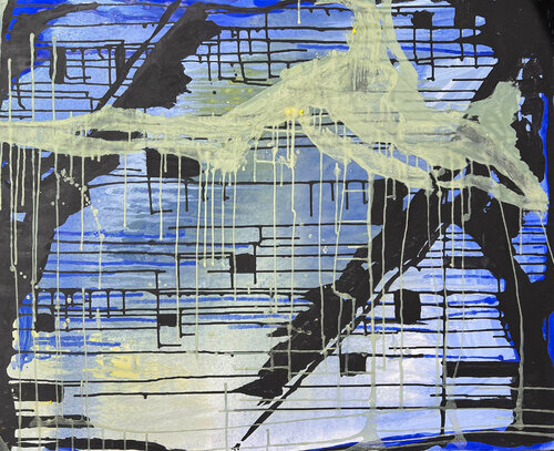 Turbulent Depths di Timon Stork, Pittura in vendita su Singulart