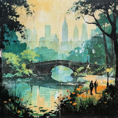 City in the Park par Timon Stork, Autres supports en vente sur Singulart